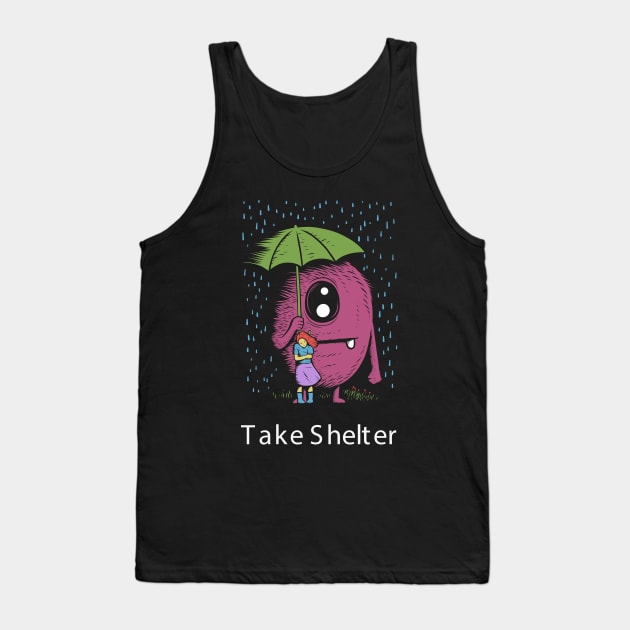 Take Shelter Monster Doodle Tank Top by Mako Design 